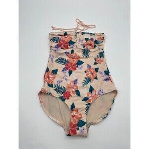 Joe Fresh 1-Piece Halter Peach Swimsuit Women Size S/P